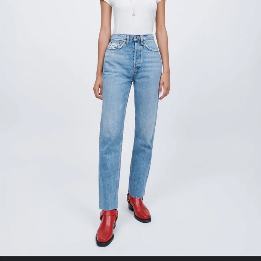 NWT RE/DONE 70s Ultra High Rise Stovepipe Jeans 28